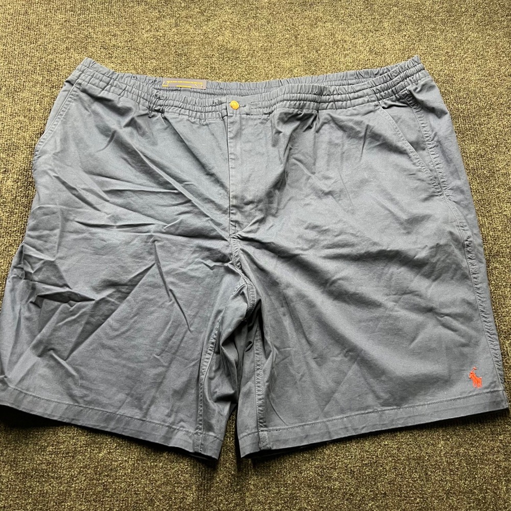 Polo Ralph Lauren Mens 3XLT Navy Blue Classic Fit 9 Inch Stretch Chino Shorts